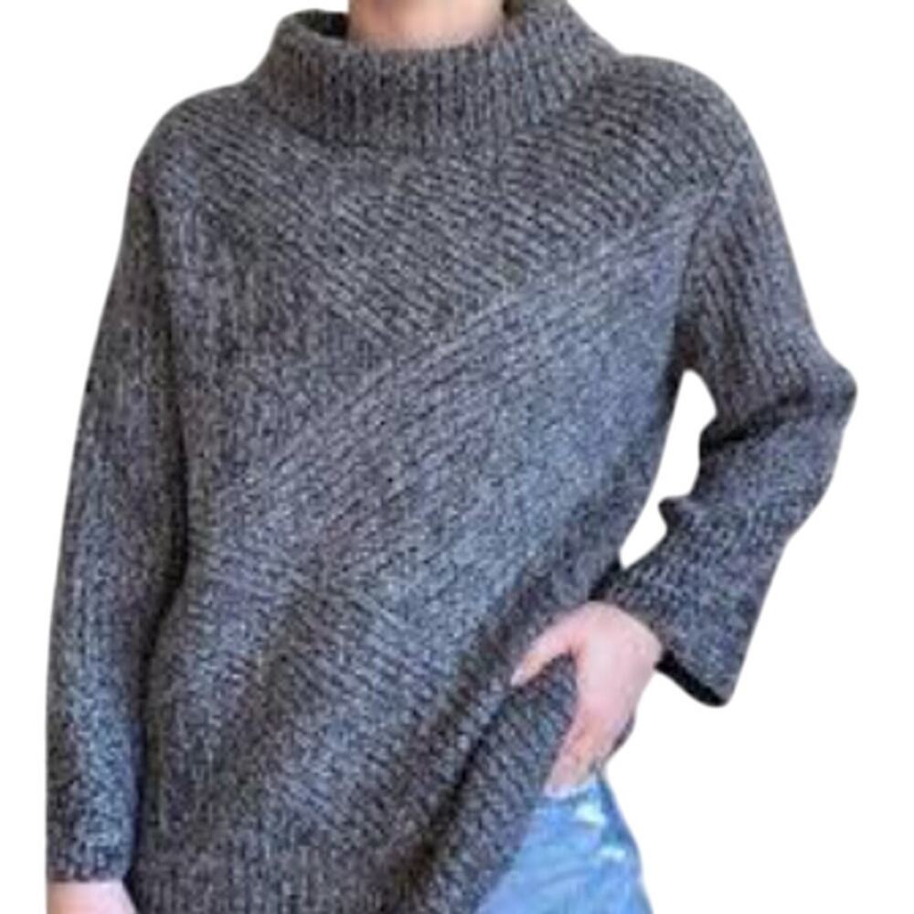 Rag & Bone Bry Merino Sweater Wool Mock Neck Cozy Preppy Work Fall Winter M